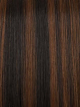 FS4/33/30A - Midnight Cocoa - Dark Brown, Medium Red, Medium Natural Red Blonde/Brown Blend with Medium Natural Red Blonde/Brown Blend Bold Highlights
