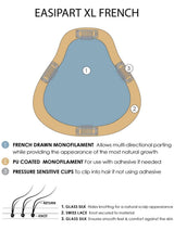 Constructed on a larger base than easiPart French XL 8”, this topper provides extra coverage and volume for the beginning stage of hair loss