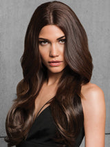 22" FINELINE STRAIGHT CLIP IN EXTENSIONS by HAIRDO in R6/30H Chocolate Copper | Dark brown with soft, copper highlights