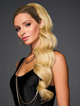 27" HOLLYWOOD WAVES CINCH PONY by Hairdo in R14/88H GOLDEN WHEAT | Dark Blonde Evenly Blended with Pale Blonde Highlights