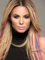 16" HUMAN HAIR COLOR STRIPS bu Hairdo in BLUE, PINK, PURPLE and AMETHYST