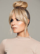 16" HUMAN HAIR PONY by Hairdo, shown in an Updo
