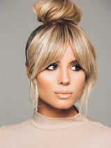 16" HUMAN HAIR PONY by Hairdo in R14/88H GOLDEN WHEAT | Dark Blonde Evenly Blended with Pale Blonde Highlights