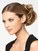 MODERN CHIGNON by Hairdo in R1416T BUTTERED TOAST | Dark Ash Blonde with Golden Blonde Tips