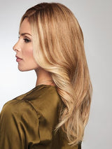 The monofilament top allows you to part left, right or center