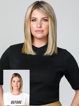 The unique T-shape base makes this hair topper ideal for those experiencing hair thinning or just want to add more volume