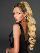 An extra long wavy pony