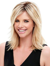 TOP NOTCH by Jon Renau in 12FS8 SHADED PRAILINE | Light Gold Blonde and Pale Natural Blonde Blend, Shaded with Dark Brown