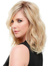 EASIPART HH 12" by easihair in 12FS8 SHADED PRALINE | Light Gold Blonde and Pale Natural Blonde Blend, Shaded with Dark Brown