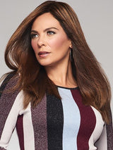 INDULGENCE by RAQUEL WELCH in R10 CHESTNUT | Rich Medium Brown with subtle Golden Brown Highlights Throughout