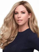 TOP SMART WAVY 18" by Jon Renau in 12FS12 MALIBU BLONDE | Light Gold Brown, Light Natural Gold Blonde, and Pale Natural Gold-Blonde Blend, Shaded with Light Gold Brown