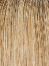 27T613S8 | Medium Natural Red-Gold Blonde and Pale Natural Gold Blonde Blend and Tipped, Shaded with Medium Brown