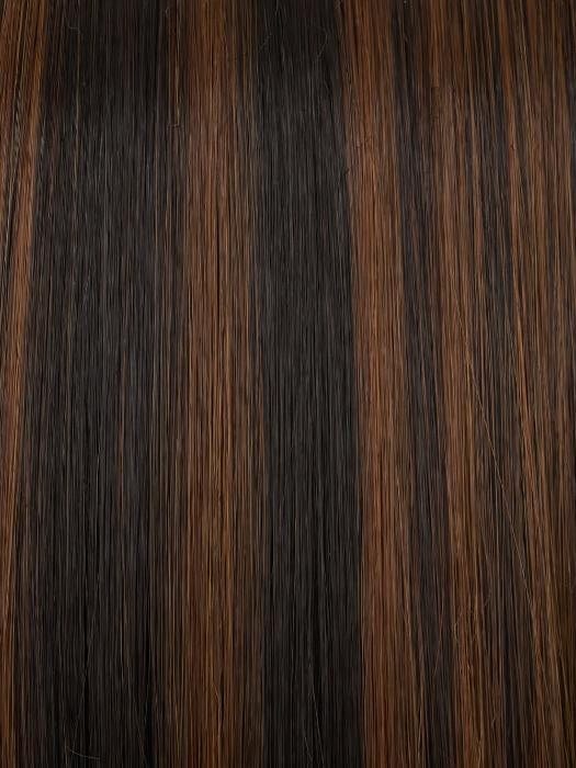 FS4/33/30A MIDNIGHT COCOA | Dark Brown, Medium Red, Medium Natural Red Blonde/Brown Blend with Medium Natural Red Blonde/Brown Blend Bold Highlights