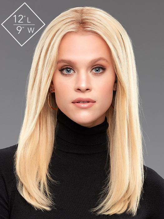 7 easiPieces and 1 easiPart 18” HH by EASIHAIR in color FS24/102S12 LAGUNA BLONDE | Light Natural Gold Blonde with Pale Natural Gold Blonde bold highlights, Shaded with Light Gold Brown