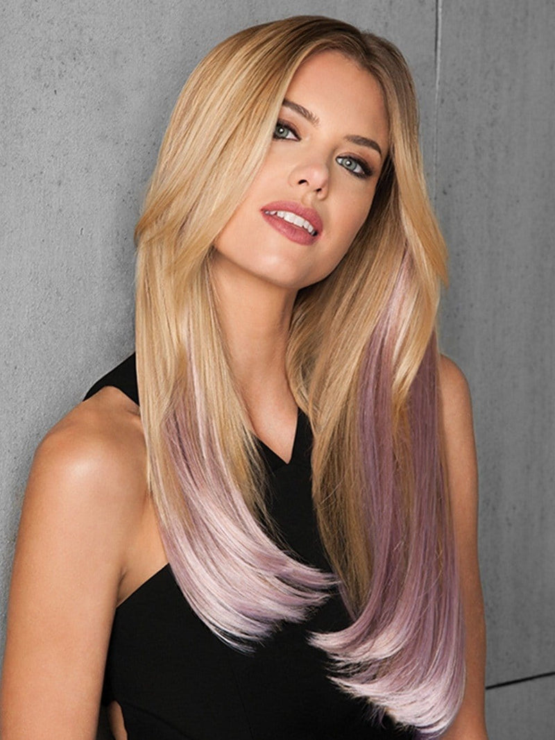 6 PC STRAIGHT CLIP-IN COLOR EXTENSION KIT by hairdo in PINK FROST