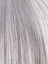 SILVER-STONE | Silver Medium Brown blend that transitions to more Silver then Medium Brown then to Silver Bangs