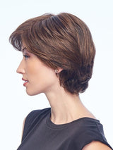 This style is best suited to women with short hair or a layered bob style