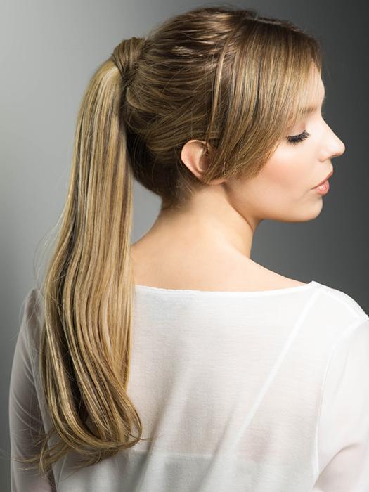 PONY WRAP 18" by ESTETICA in R12/26CH | Light Brown with Chunky Golden Blonde Highlights
