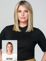 The unique T-shape base makes this hair topper ideal for those experiencing  hair thinning or just want to add more volume