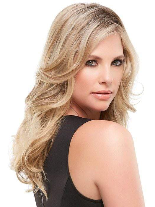EASIPART HD XL 12" by easihair in 12FS8 SHADED PRALINE | Light Gold Blonde and Pale Natural Blonde Blend, Shaded with Dark Brown