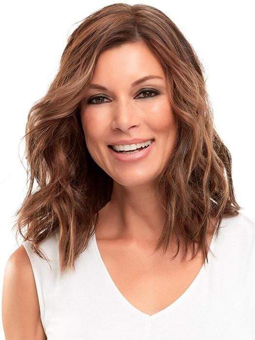 EASIPART HD 12" by easihair in FS6/30/27 TOFFEE TRUFFLE | Brown, Medium Red-Gold, Medium Red-Gold Blonde Blend with Medium Gold Blonde Bold Highlights