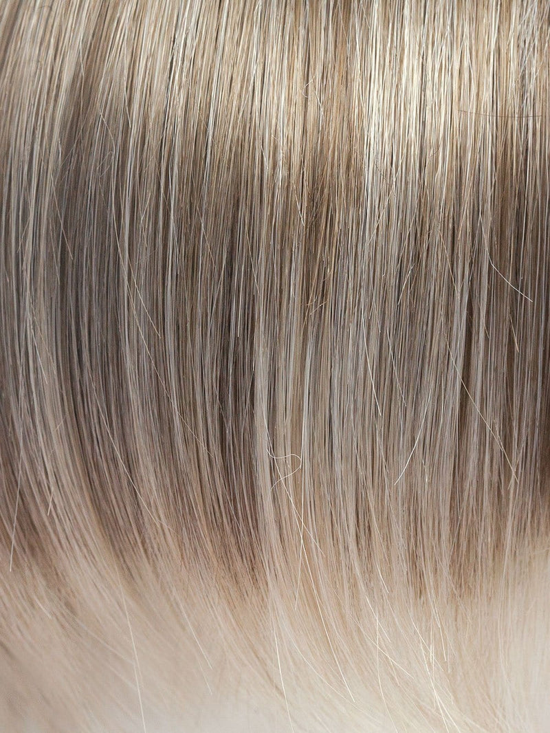 ICE-BLOND | Ashy blond base with white gold tips with highlights around face