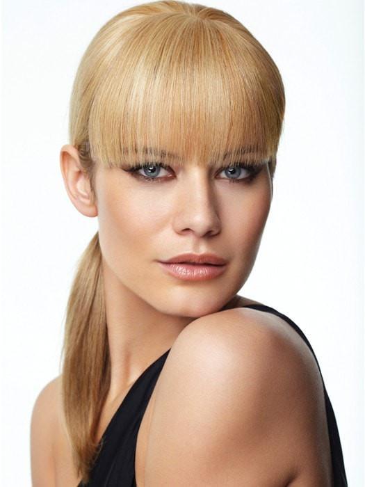 HUMAN HAIR BANG by Raquel Welch in R25 GINGER BLONDE | Medium Golden Blonde with Subtle Blonde Highlights